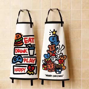 팝아트 성인 앞치마 주방앞치마 다용도앞치마 미술용 다용도 방수 카페앞치마 방유