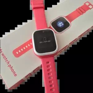 어린이 키즈폰 우들 스마트 키즈워치폰 통화및위치추적 가능, 핑크