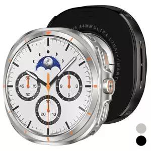 갤럭시워치 8 44mm 40mm 호환 스틸 핏 아연 합금 풀커버 보호 케이스 스마트 워치 메탈