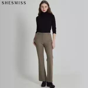 SHESMISS)] 롱 레그라인 소프트 부츠컷 슬랙스  택가격 178000원)