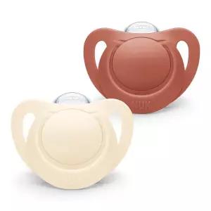 누크 For네이처 노리개젖꼭지 아기 쪽쪽이 S3 (18~36개월) 파스텔마룬+베이지