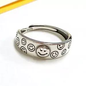 [하프클럽/]데일리우정링 친구 스마일반지 기본형 액세서리 실버반지 스마