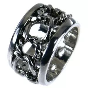 싸다 실버 비틀기 스피너 스크롤 맨즈 남성 패션 심플 굵다 반지 반지 18호 자폐증 세련된 주얼리 액세서리