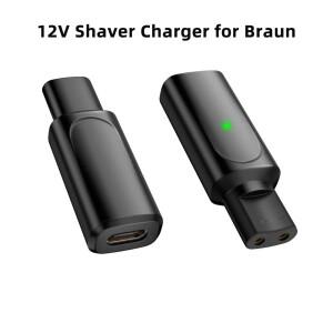 브라운 시리즈 3 5 7 9 6 1 XT5 전기 면도기 유형 C-Dc 전원 커넥터 용 12V USB C 어댑터 변환기