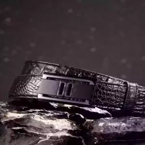 닥스 ACC 선물포장쇼핑백동봉 블랙 프리미엄 악어가죽 자동벨트 CAIMAN DBBE5F760