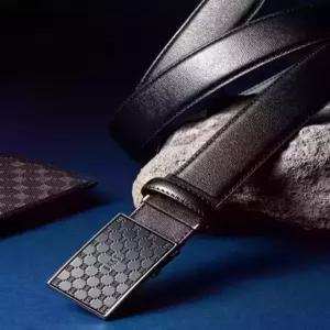 닥스 ACC 선물포장 DD 루이스 패턴 음각 무광버클 소가죽 자동벨트 DBBE3F838