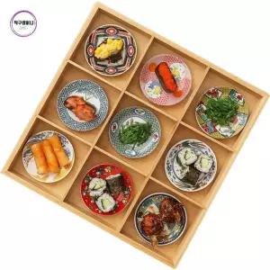 일식 분할 회접시 만두 찬합 나눔 우드 사시미 4 스시