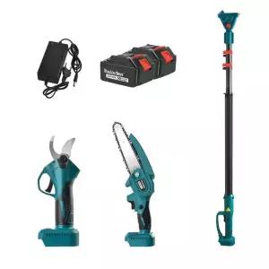 장대 전기톱 충전식 무선 소형 배터리 고지 높은나무 체인톱