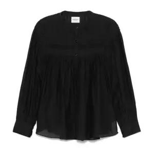 이자벨마랑에뜨왈 버튼 프론트 개더 요크 블라우스 HT0002FCB3J04E 01BK