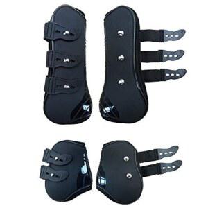 젤로 오픈 프론트 점프 텐던 말 부츠 안전한 다리 보호 가볍고 튼튼한 마장마술 승마 장비