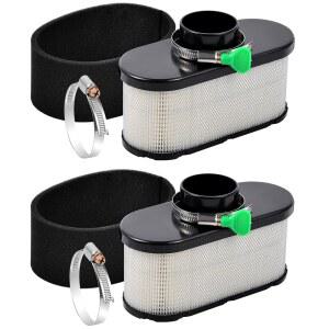 Karvayna 2 Pack 11013-0752 Air Filter for Kawasaki FR691V FR651V FR730V FS481V FS541V FS600V FS651V FS691V FS730V 11013-0813 John Deer MIU12555 Cub Cad KM-11013-0752 Zero Turn Mower Tune Up Kit