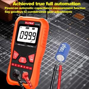 미니 소형 디지털 멀티미터 스마트 전기기사 테스터 DC/AC 전압 용량 저항 Hz NCV 전문