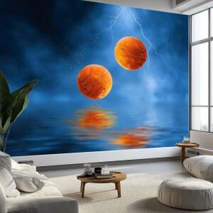 Bhoyctn 벽 벽화 스포츠 라이트닝 농구 벽지 180