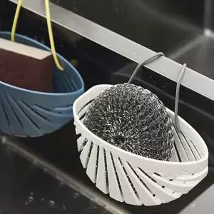 현이몰 s274 클램패턴 행거 걸이 편리한 물빠짐 2개 수세미거치대 주방싱크대걸이 주방걸이대 물빠짐걸이