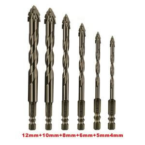 세라믹 타일 유리 대리석 콘크리트 스테인레스 스틸 석재의 건식 드릴링을 위한  4날 톱니 모양의 편심 비