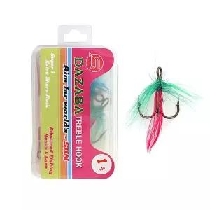 [하프클럽/]썬베이트 닭털 트레블 훅 지그헤드 낚시 바늘 5개입