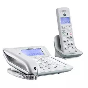 모토로라 내선통화 기능 디지털 자동응답 녹음기 유선+무선 전화기_화이트