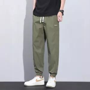 남성바지 트렌디 아이템 배기핏 여름 아이스 편안한 슬림팬츠 쿨링 9부 캐주얼 긴 HT5