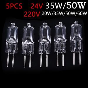 기계 작업등 비즈 G5.3 할로겐 전구 전용 선반 도구 램프  흰색 투명 24V 220V 20W  60W 2900K 5 개