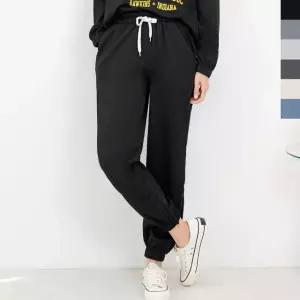 세미 배기바지 빅사이즈 허리밴딩 일자 밴딩바지 면 (WFJ4XP4)