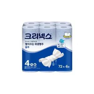 크리넥스 빨아쓰는 위생행주 블루 72매-6롤 2130061 J