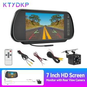 터치스크린KTYDKP 7인치 후방 카메라 내장 백미러 모니터 주차 보조용  TFT LCD HD 화면 범용