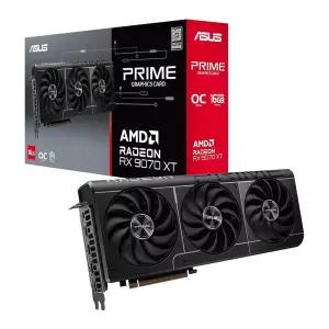 ASUS Prime Radeon RX 9070 XT OC 에디션 그래픽 카드 (PCIe 5.0, HDMI/DP 2.1, 2.5슬롯 디자인, axial-tec