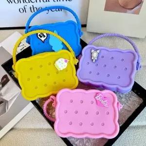 더블 스트랩 실리콘 토트백 말랑이 가방 꾸미기 편리한 핸드백