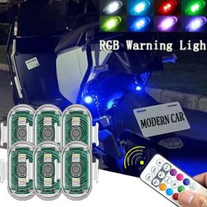 7색 원격 RGB Led 항공기 스트로브 조명 바이크 오토바이 LED 플래시 라이트 비행기 헬리콥터 무선 경고등