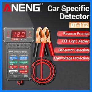 자동차 배터리 부하 테스터 ANENG BT-172 전압계 디지털 디스플레이 자동차 배터리 모니터 앰프 미터 (앨리