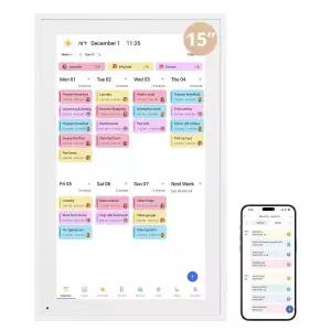 Dragon Touch 10.1인치 디지털 캘린더 집안일 차트 - 인터랙티브 터치스크린, 스마트 패밀리 플래너, 난로