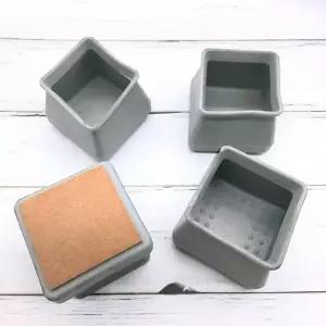 의자발커버 긁힘방지 의자발 4개세트 사각특대회색 (WFJPVWA)