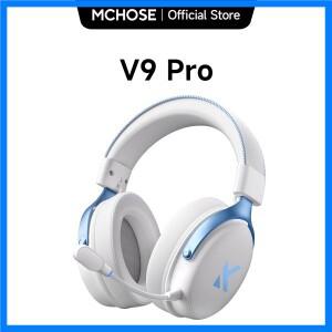 MCHOSE V9 Pro 무선 게임용 헤드셋 서라운드 사운드 헤드폰 소음 차단 마이크 PS5 PC 스위치용 낮은 대기
