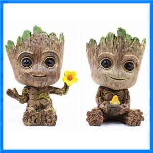 애니메이션 액션 피규어 은하계의 수호자 6CM 트리 맨 그루트 마블 어벤저 스 인형 어린이 장난감 꽃 모델