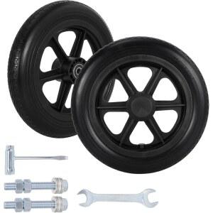 12인치 휠체어 휠 어셈블리, SOGIME 12 1/2x2 1/4 솔리드 타이어 리어 교체용 운송 수동