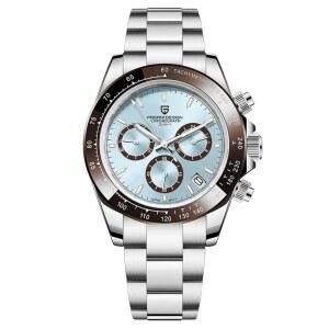 [미국배송] 파가니 디자인 오마주 남성용 쿼츠 워치 재팬 무브먼트 세라믹 베젤 스테인리스 스틸 스크류 인 크라운 방수 스포츠 크로노그래프 시계 패션 캐주얼 합성 사파이어 미러 1644 손목시계