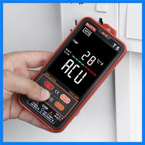 NJTY T5 스마트 멀티미터 디지털 미니 자동차 전문 테스터 True RMS NCV AC DC 전압 테스터 휴대용 전기 미