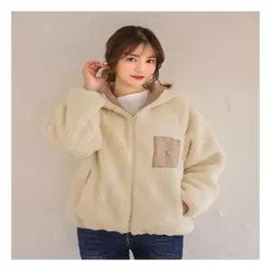 여성 겨울 뽀글이 후드집업 양털후드점퍼 양털후리스 고급 1002650