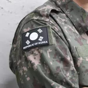 실리콘 태극기 와펜 패치 야광검정 WFHZ182