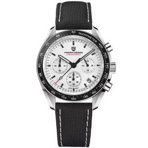 [미국배송] 타이벌리 파가니 디자인 1701 남성 전문 크로노그래프 일본 VK63 쿼츠 무브먼트 문 손목시계 스테인리스 스틸 100M 방수 캐주얼 아날로그 시계 날짜