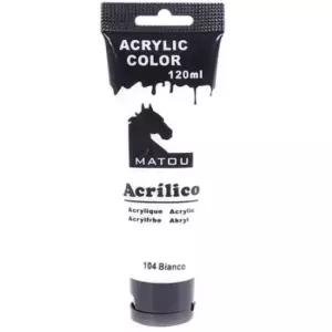 MATOU ACRYLIC COLOR 마뚜 아크릴물감 (104 흰색) 120ml 6개 부품 소모품 자재 파츠