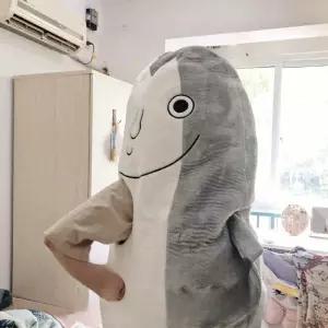 웃긴 잠옷 귀여운 인형탈 물고기 전신 파자마