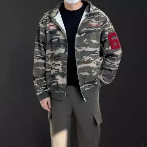 [하프클럽/]카모플라주 기모 오버핏 남성 후드집업 ON-JUA-QWFL92B8