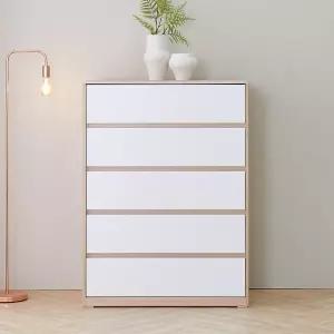 도도스 강화UV코팅 광폭900 5단 서랍장(DO_006)