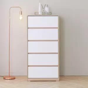 도도스 강화UV코팅 광폭600 5단 서랍장(DO_003)