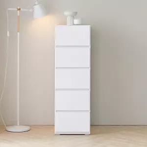 도도스 LPM코팅 광폭400 5단 틈새서랍장(DO_011)