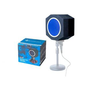 [미국배송] 마이크 아이솔레이션 쉴드 팝 필터 프로페셔널 볼 녹음 스튜디오 라디오 방송국 야외 공연 브이로그 등을 위한 소음과 반사를 줄여줍니다.