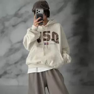 [다잇템] 여성 카모캔버스 벌룬소매 후드티