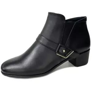 [롯데백화점]에스콰이아 여성 4cm 라운드 스퀘어토 숏 앵클부츠 EQEWBS824BK