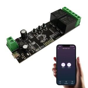 에어 2채널 와이파이 모멘탈 / 셀프 릴레이 스위치 모듈 7-32V DIY Alexa Echo Google Home과 호환되는 SmartLife APP 리모컨